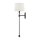 Wandlampe Stoff Metall 67,6 cm hoch Modern Bronze Antik Weiß