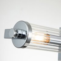 Badezimmerlampe Wand Metall Glas B: 69,1 cm IP44 Chrom