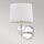 Wandlampe Metall Stoff H: 67,6 cm in Nickel poliert Weiß