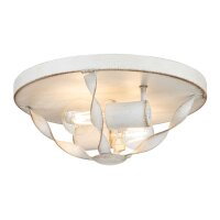 Deckenlampe Landhausstil D: 33 cm rund Shabby Wei&szlig;...
