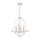 Kronleuchter Shabby Chic Weiß Metall H: max. 307,5 cm 4x E14