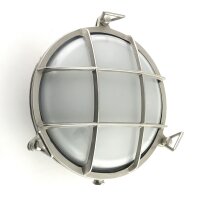 Kellerlampe Messing Glas E27 IP64 &Oslash; 24 cm rund Maritim