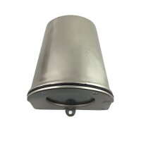 Downlight au&szlig;en Echt-Messing Glas 10 cm hoch IP54