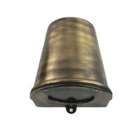 Au&szlig;enlampe Wand Messing massiv Glas GU10 IP54 Downlight
