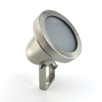 Kleine Au&szlig;enlampe schwenkbar Messing Glas GU10 IP64 &Oslash; 9,5 cm