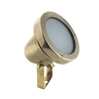 Gartenstrahler Boden Echt-Messing Glas 10 cm hoch IP64 GU10