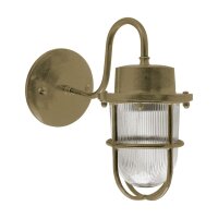 Außenwandleuchte Glas Echt-Messing E27 IP64 H: 25...