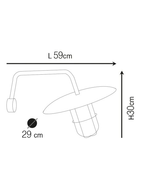 Ausladende Außenleuchte Wand IP44 Messing Glas für E27