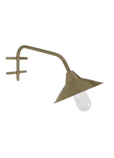 Außenleuchte Wand Messing Glas 26 cm breit IP44 E27
