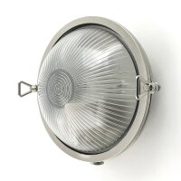 Außenleuchte Wand Messing Riffelglas D: 17,5 cm...