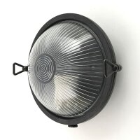 Kellerleuchte Echt-Messing Glas E27 IP64 rund &Oslash; 17,5 cm