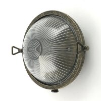 Au&szlig;enlampe Wand Messing Glas rund &Oslash; 17,5 cm IP64 E27