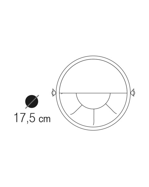 Außenlampe Wand Echt-Messing Glas E27 IP64 in Messing