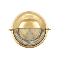Kellerleuchte Messing Glas rund Ø 17,5 cm IP64 E27