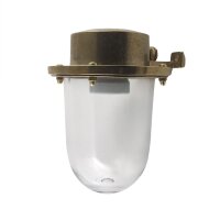 Außenleuchte Wand Glas Echt-Messing E27 IP64 H: 18...