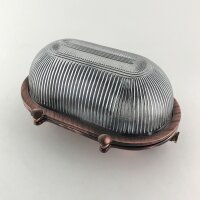 Wandlampe au&szlig;en Echt-Messing Glas 26 cm breit IP64 E27