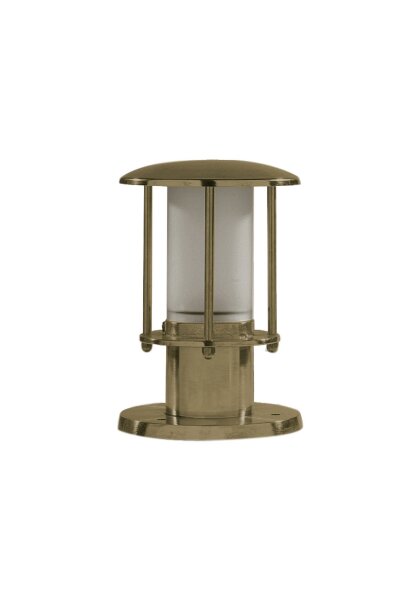 Sockelleuchte Glas Messing E14 IP53 H: 22 cm klein