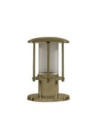 Sockelleuchte Glas Messing E14 IP53 H: 22 cm klein