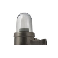 Wandlampe au&szlig;en Messing Glas H: 15 cm IP64 Nickel matt