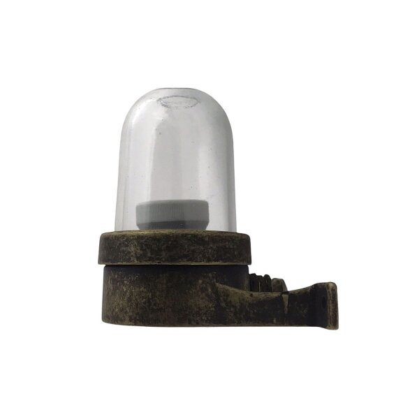 Wandlampe außen Glas Messing massiv E27 IP64 H: 15 cm