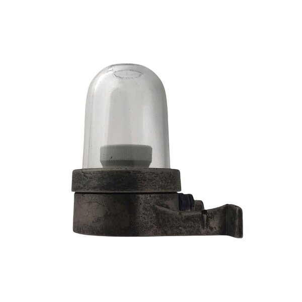 Außenwandleuchte Messing Glas 15 cm hoch IP64 Zinn E27