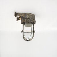 Au&szlig;enwandleuchte Messing Glas E27 IP64 16,5 cm hoch