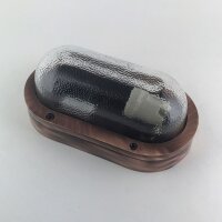 Wandleuchte au&szlig;en Messing massiv Glas B: 23 cm IP64 E27