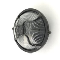 Au&szlig;enlampe Wand Messing Glas E27 IP64 D: 17,5 cm rund