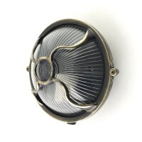 Au&szlig;enleuchte Wand Glas Echt-Messing E27 IP64 rund