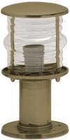 Sockelleuchte Echt-Messing Glas 22 cm hoch IP53 E27