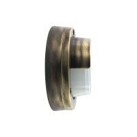 Kellerleuchte Messing massiv Glas G9 IP64 rund &Oslash; 14 cm