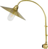 Wandlampe außen Messing massiv Glas E27 IP54 65 cm...