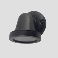 Au&szlig;enleuchte Wand Messing Glas 14 cm hoch IP64 GU10