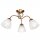 Blendarme Deckenlampe Metall Glas 3-flammig E27 Antik