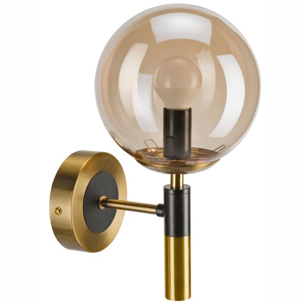 Kugel Wandlampe G9 Metall Glas blendarm T:19 cm in Gold