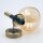 Kugel Wandlampe G9 Metall Glas blendarm T:19 cm in Gold