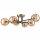 Blendarme Deckenlampe in Gold Glas Metall 6-flammig E14
