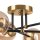 Blendarme Deckenlampe in Gold Glas Metall 6-flammig E14