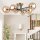 Blendarme Deckenlampe in Gold Glas Metall 6-flammig E14