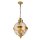 Hängelampe rund D: 37,1 cm Kugelschirm in Messing