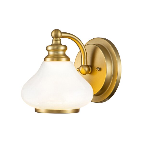 Badezimmerleuchte Metall Glas H: 19,1 cm IP44 mit G9 LED