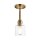 Pendelleuchte Glas Metall Ø 12,4 cm Vintage in Messing