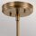 Pendelleuchte Glas Metall Ø 12,4 cm Vintage in Messing