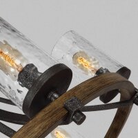 Kronleuchter Rustikal Glas Metall E27 D: 77,2 cm rund