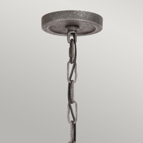 Kronleuchter Metall Glas E27 Ø 82,9 cm groß Rustikal