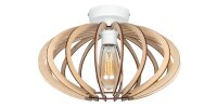 Dekorative Deckenlampe Holz E27 rund Ø35 cm in...
