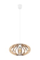 Dekorative Hängelampe Holz E27 Ø35 cm rund in...