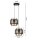 Pendelleuchte Stoff Schwarz Gold B:33 cm E27 blendarm