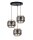 Hängelampe blendarm Schwarz Gold E27 Stoff Ø38 cm rund