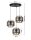 Hängelampe blendarm Schwarz Gold E27 Stoff Ø38 cm rund